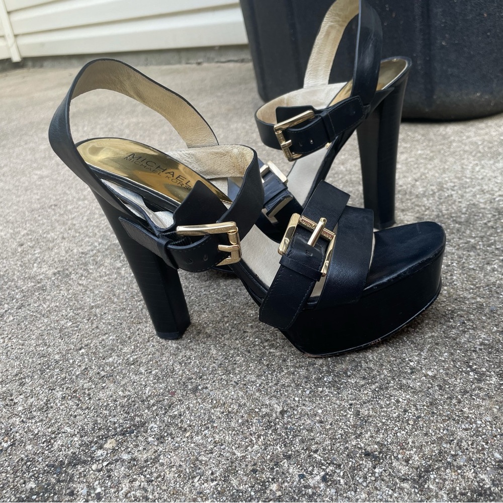 michael kors heels black 7.5